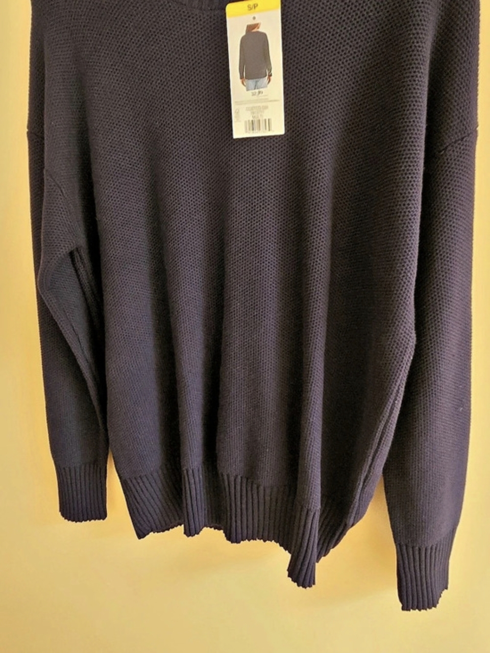 Matty M Crew Neck Sweater in Black Size Small NWT